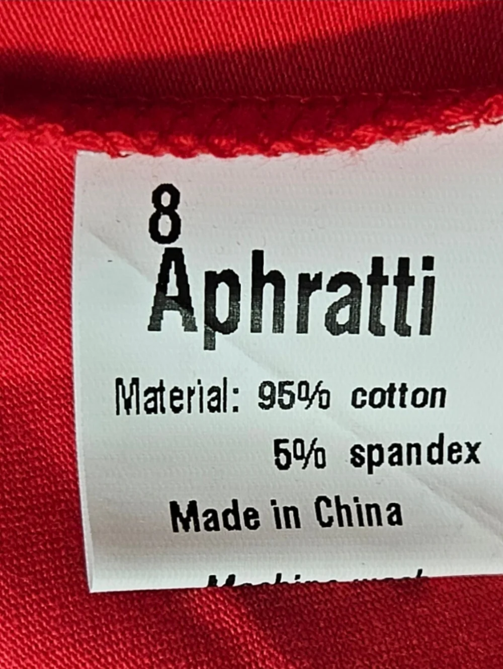 Aphratti Red Little Orphan Annie Dress Costume with Collar Size Medium - Picture 5 of 5